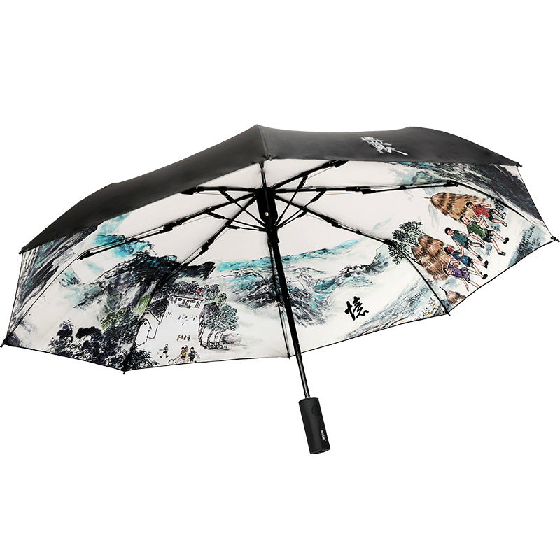 Spray Charging Cooling Folding Anti-ultraviolet Sunshade