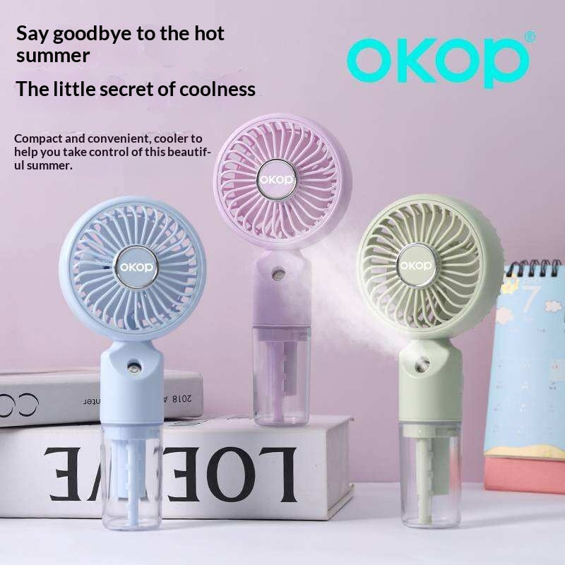 KP-F31 New Handheld Misting Fan Portable USB Mini Fan For Students Outdoor Use Gift Item In Stock Factory Direct
