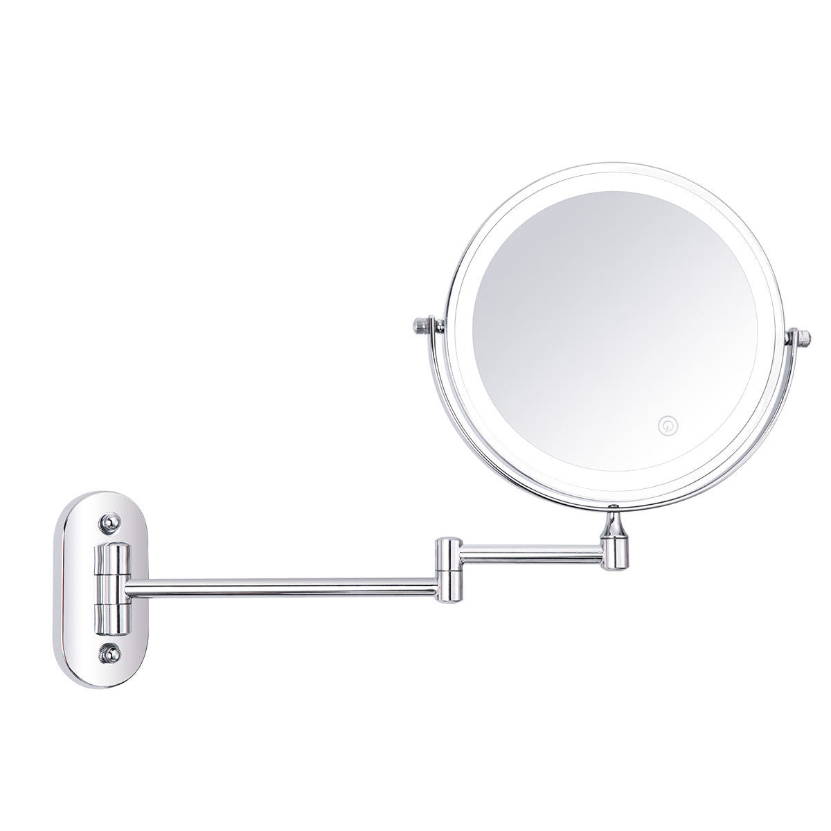 8-inch Folding LED Makeup Mirror, Wall-mounted Dressing Mirror