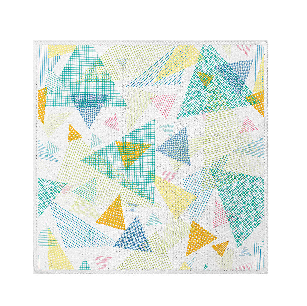 Printed Microfiber Kitchen Cleaning Cloth Small Square Towel