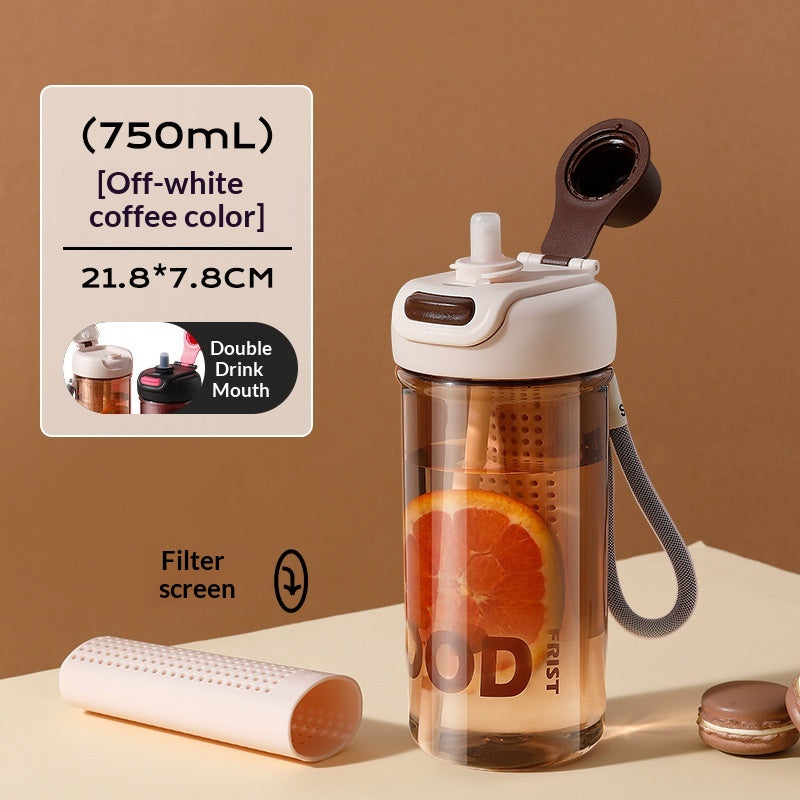 Portable Summer Flower Tea And Fruit Tea Plastic Cup