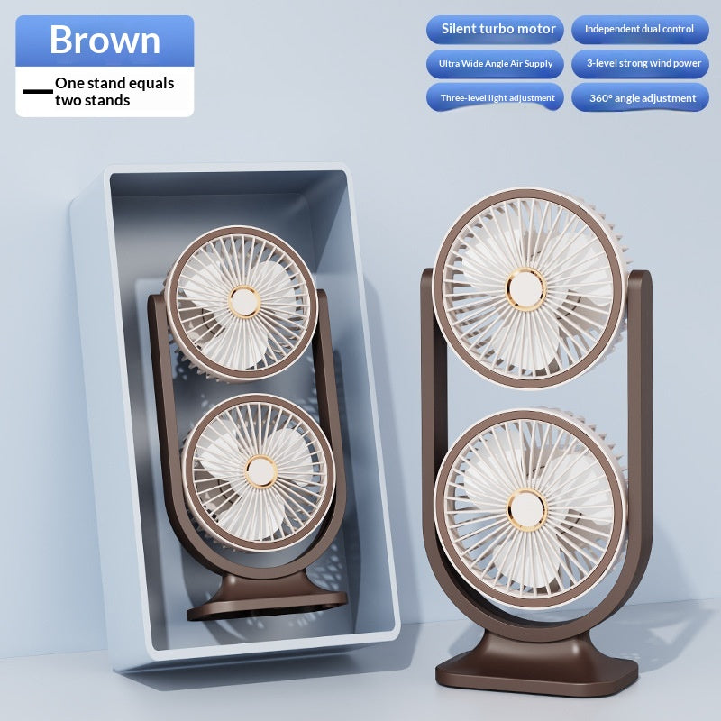 Multifunctional High-Wind-Force Three-Speed Fan With Night Light Dormitory And Outdoor Desktop Fan