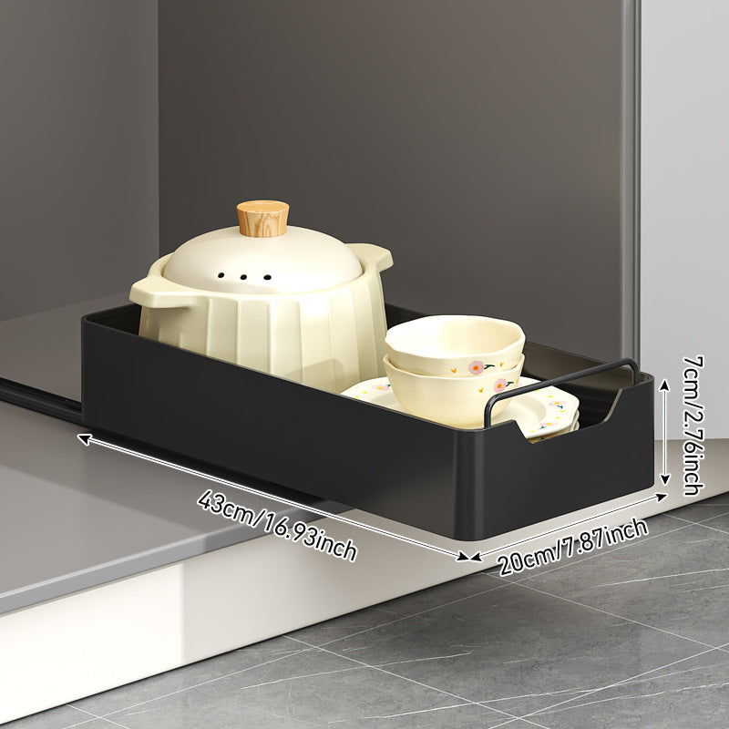Portable Home-Use No-Drill Kitchen Pull-Out Shelf