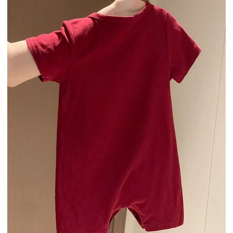 Short-sleeve Romper Summer Outfit Korean-style For Baby Boys And Girls For Outdoor Wear