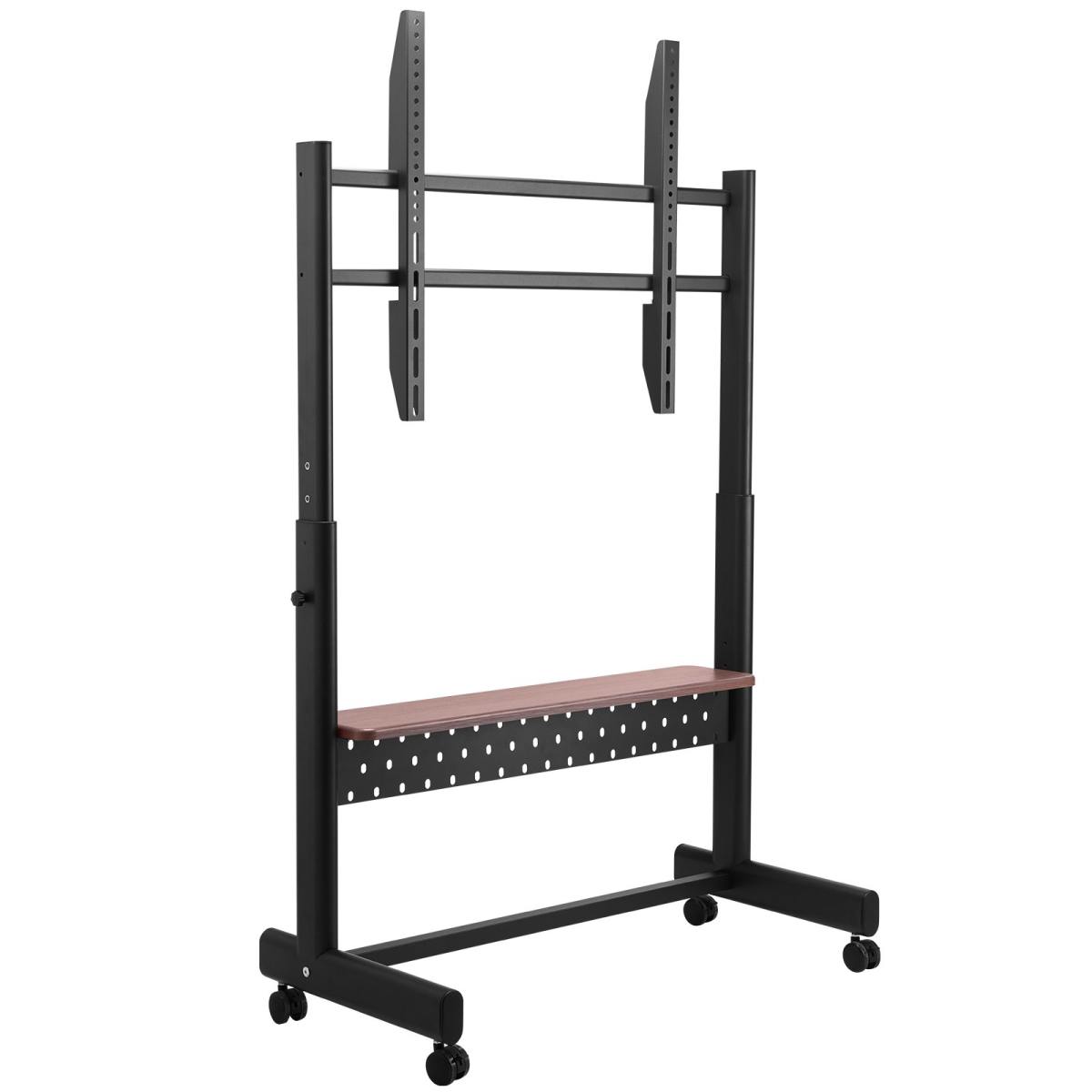 Rolling TV Stand, Mobile TV Cart For 55-100 Inch Screens, Height Adjustable Portable Monitor Stand With Tray, Holds Up To 205 Lbs For Living Room, Bedroom, Office, Outdoor Max VESA 800 X 600 Mm
