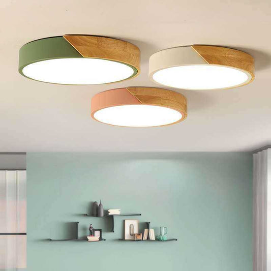 The Nordic Macaroon Bedroom Dining Room Lamp Has A Round-shaped Body