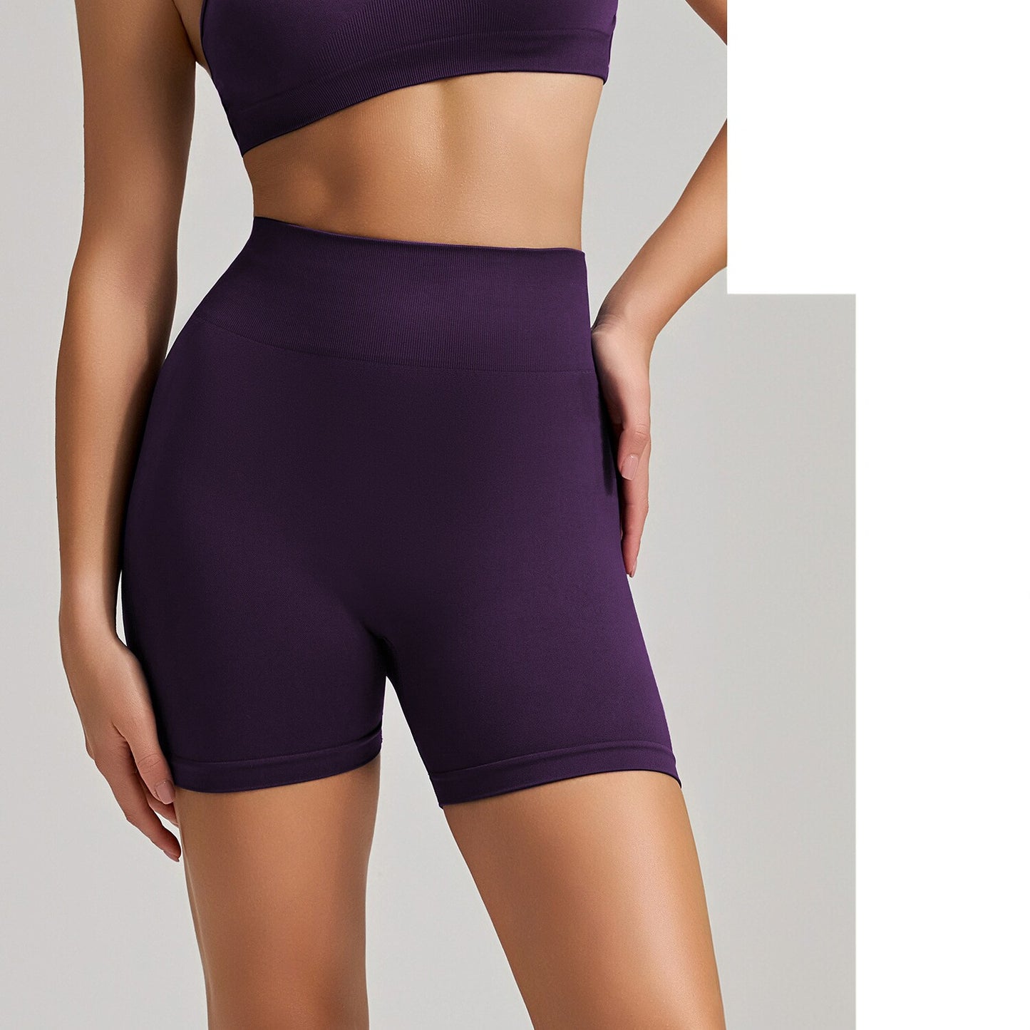 Women's Sexy Hip-Lifting Yoga Shorts, Elastic  Length Running Sports Pants, High-Waisted Tummy Control Fitness Hot Pants & Shorts