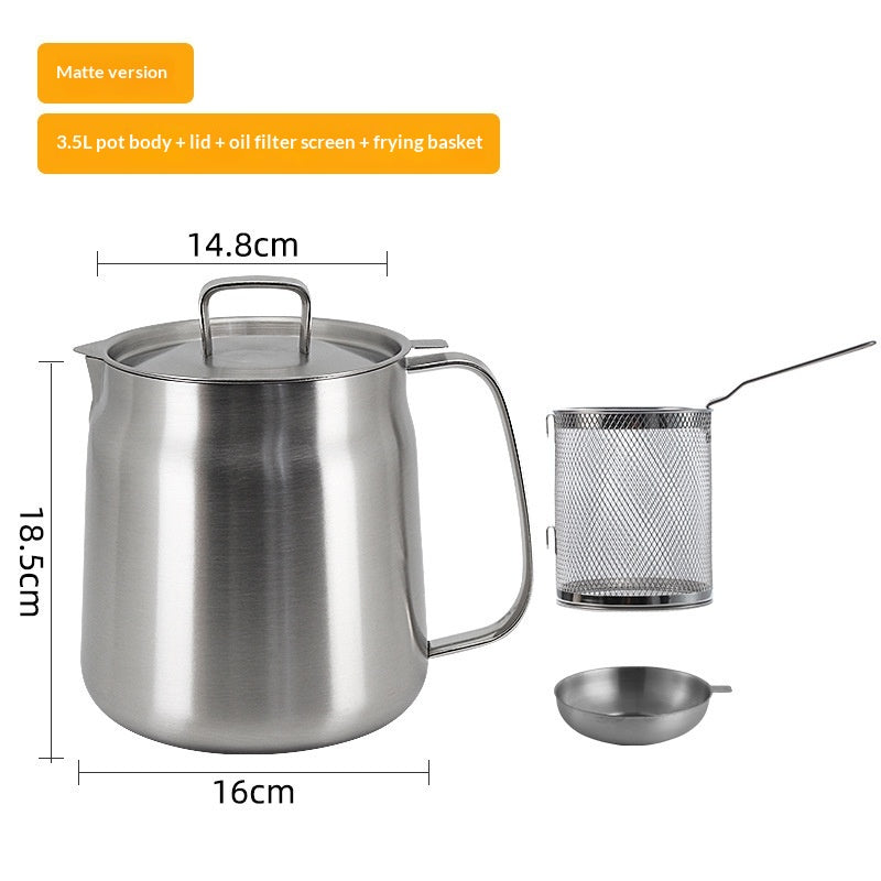Thickened Stainless Steel Large-capacity Oil Strainer Jug For The Kitchen