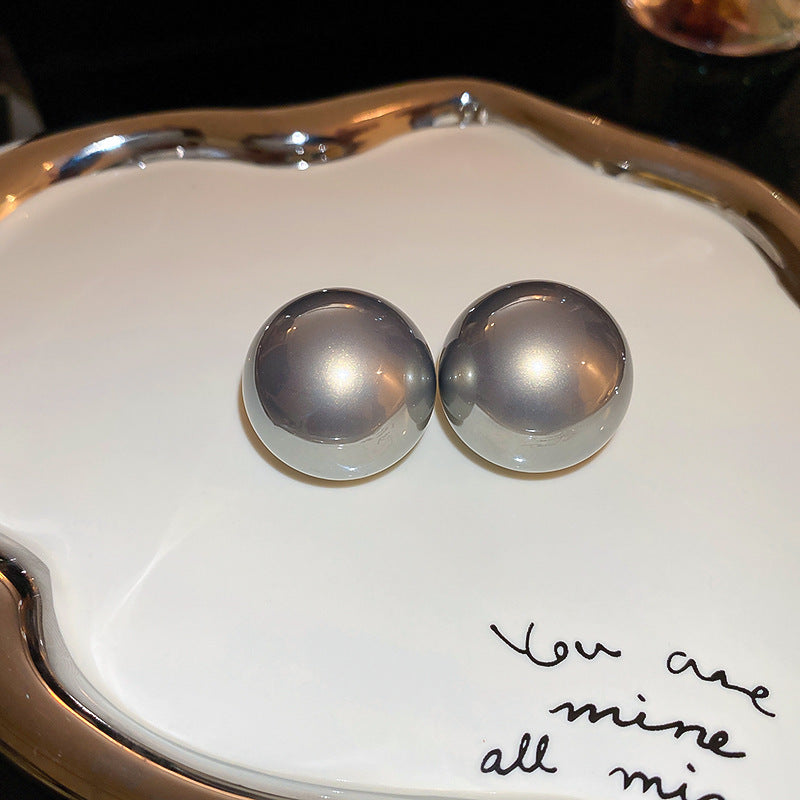 Silver Post Cute Heart Flower Earrings For Women Cat's Eye Pearl Studs Elegant Premium Jewelry