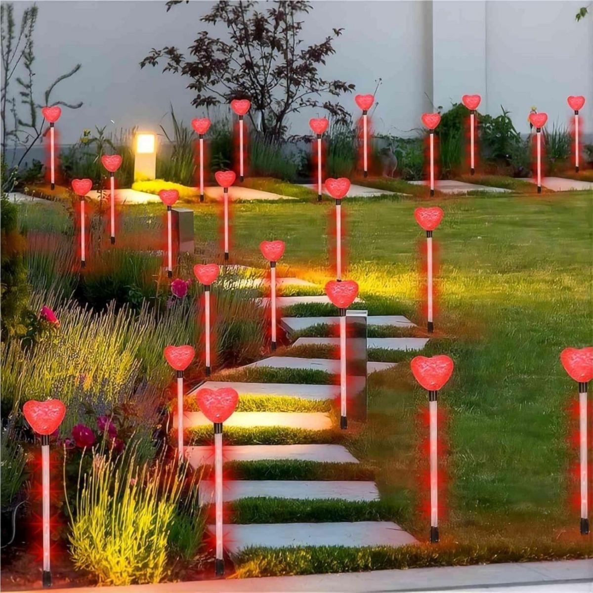 8-Pack Heart-Shaped Garden Maypole Hearts, Wedding Decor, Marriage Proposal, “Marry Me” Decor, Wedding Decor, Solar Lights For Outdoor Use, For Patio, Lawn, Garden, Yard, And Pathways