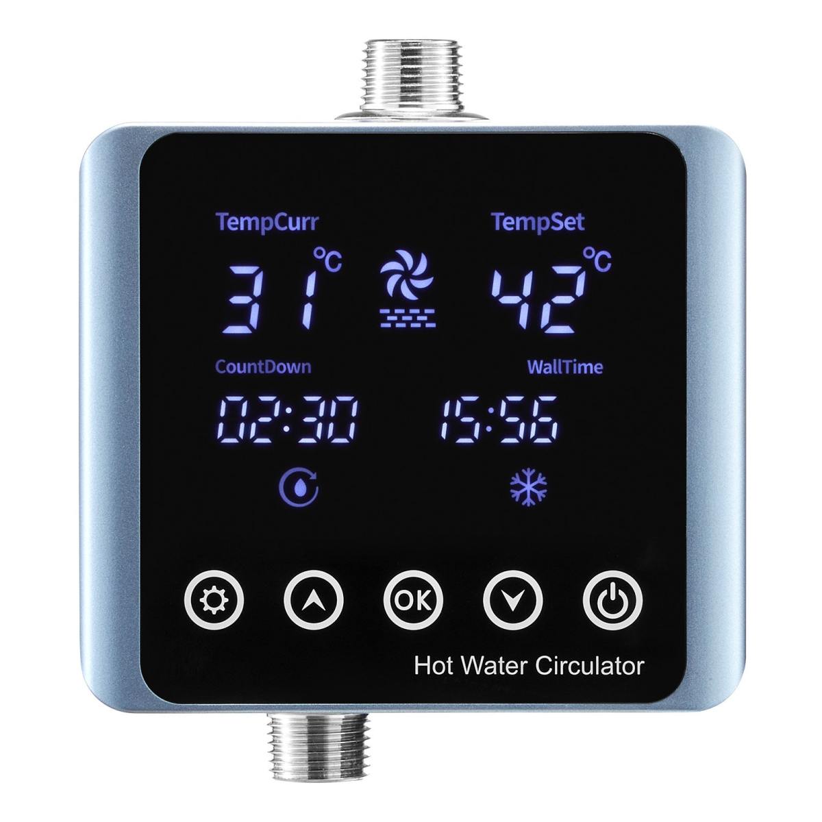 Digital Smart Instant Hot Water Recirculating Pump Kit, With Built-in Thermostat, Timer, Digital Screen, Under Sink Recirculation Circulation Circulator Pump System, For House Water Heaters