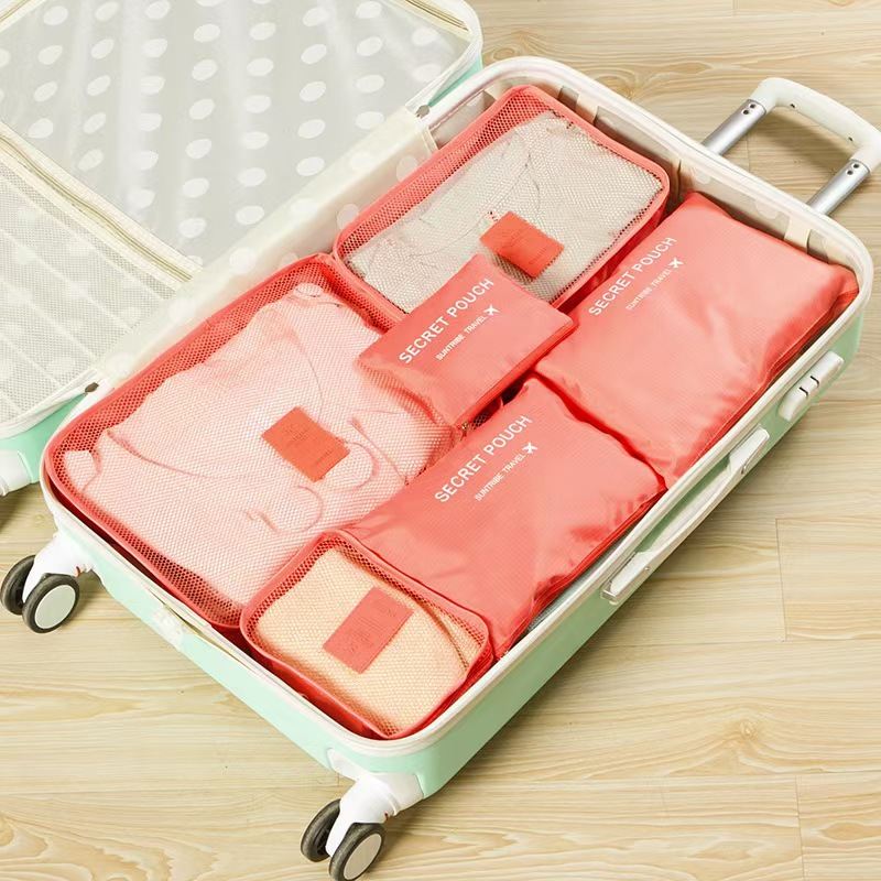 Korean Version Travel Storage Bag 6-piece Set, Waterproof Clothing Organization Bag, Travel Storage Bag 6-piece Set