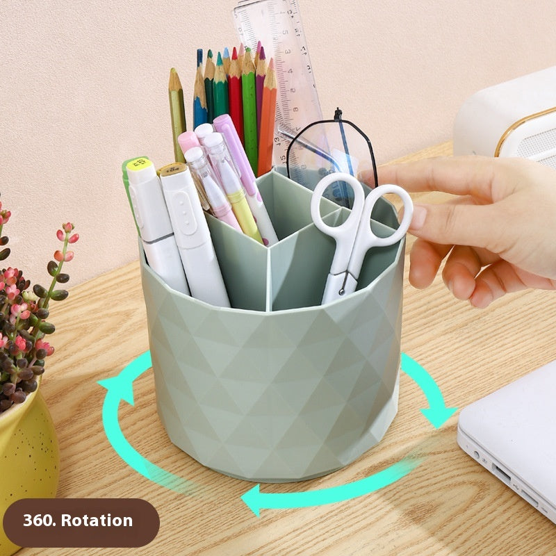 Diamond-shaped Separated Desktop Beauty Brush Storage Box