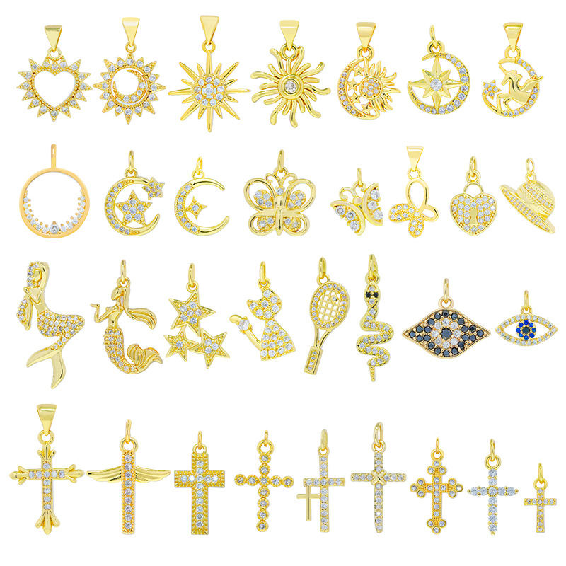 Diy Pendant Bracelet Accessories Micro Inlaid Zircon