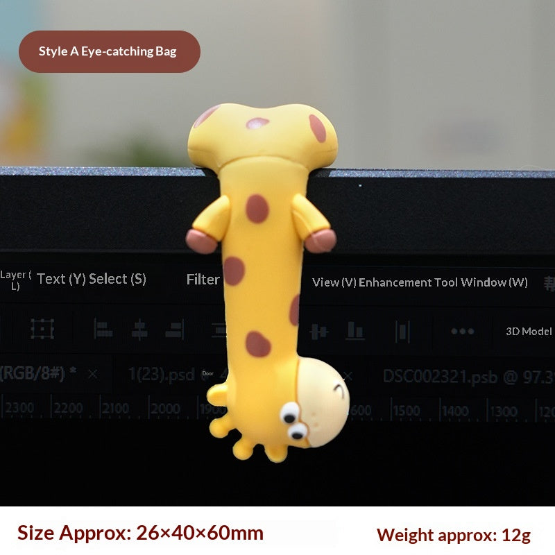 New Office Computer Decorations Eye-Catching Giraffe