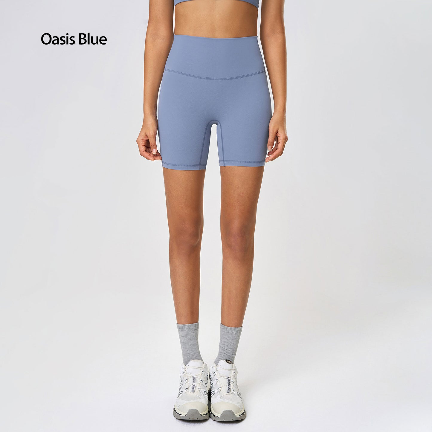 Naked-feel Elastic Yoga Pants, Tummy Control And Butt-lifting Cycling Fitness 3 Pants Tight Running Shorts For Women