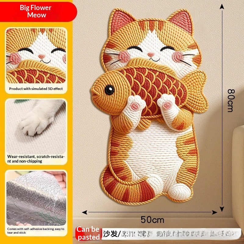 Best-selling Cartoon 5D Cat-scratch Wall Sticker