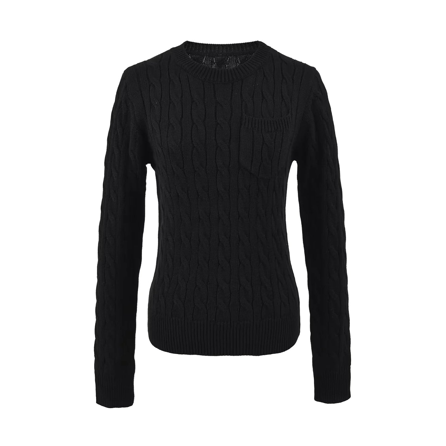 Korean-style Relaxed Versatile Purple Sweater For Petite Women