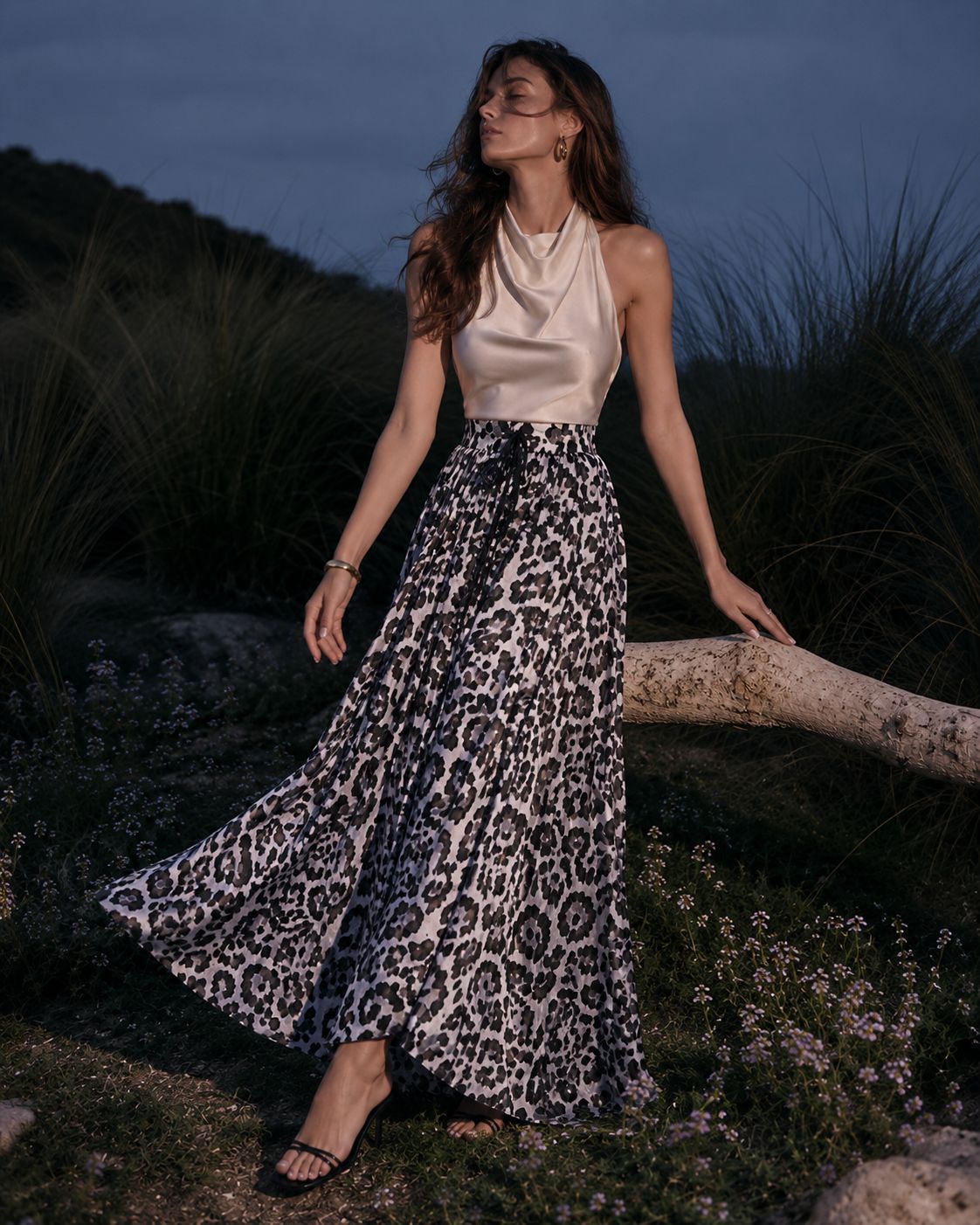 Womens Fashion Loose-Fit Sexy Printed Dress