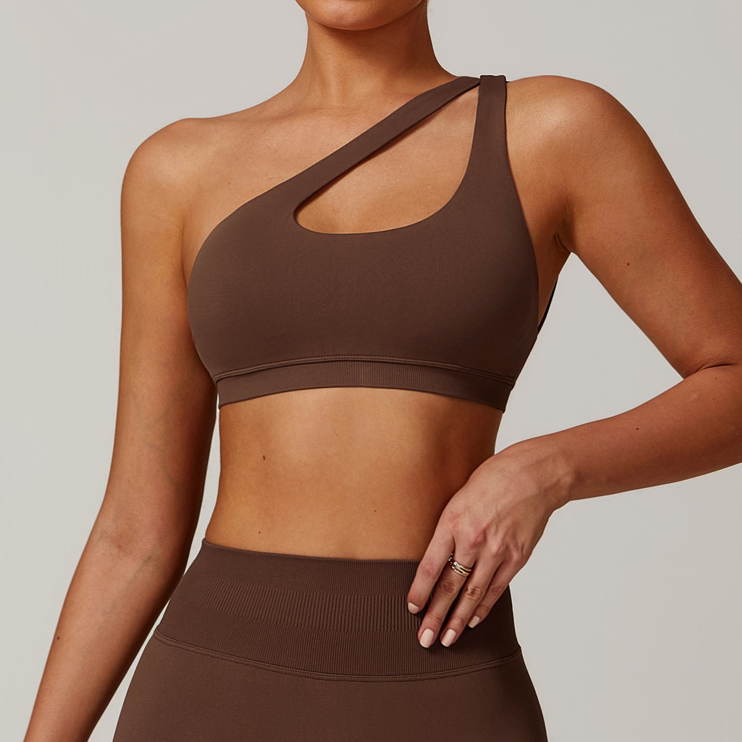 One-shoulder Seamless Beauty Back Yoga Bra Quick-drying Sports