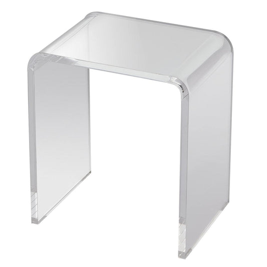 Acrylic End Table, C-Shaped Lucite Side Table, Clear Acrylic Side Table For Drink, Food, Snack Used In Living Room, Bedroom, And Study