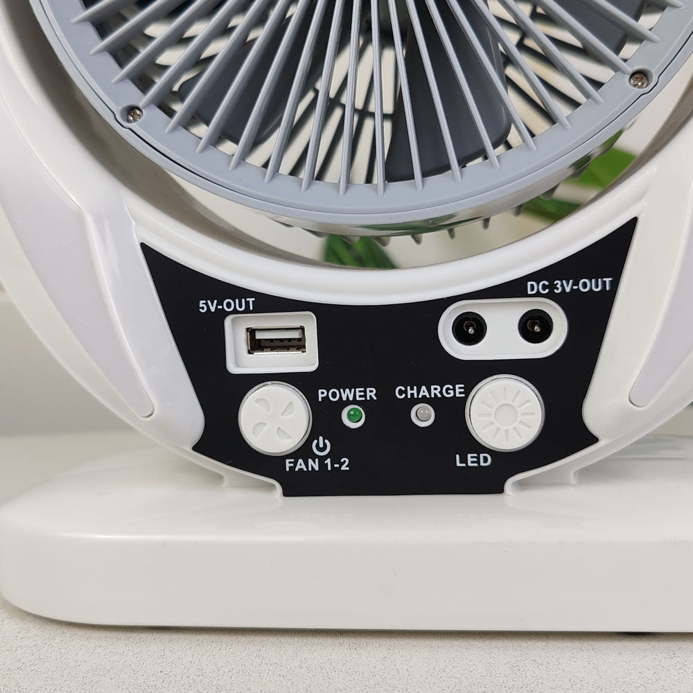 Solar Charging Emergency Fan With LED Lighting