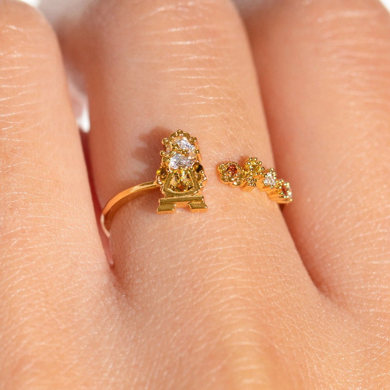 Design Fairy Tale Beauty And Beast Little Princess Ring Color