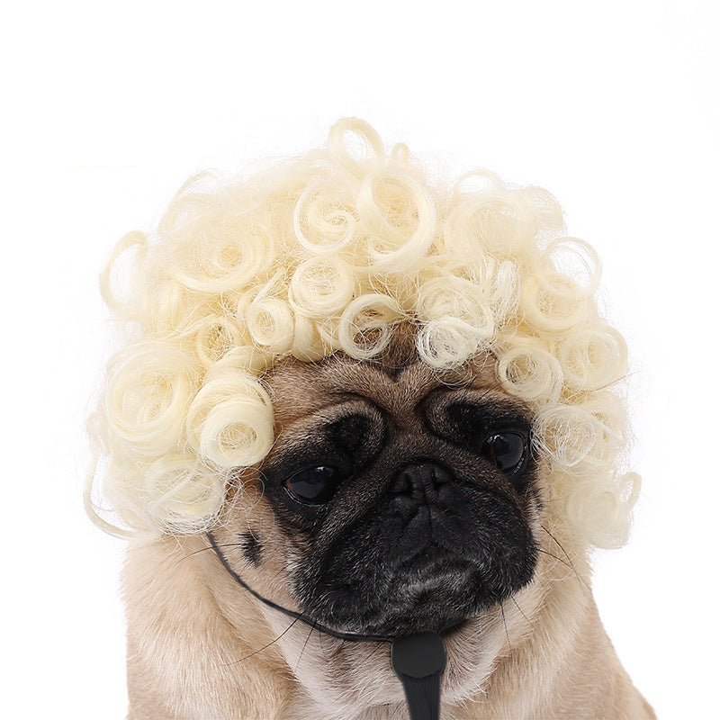 Halloween Pet Wig For Curly Or Straight Hair