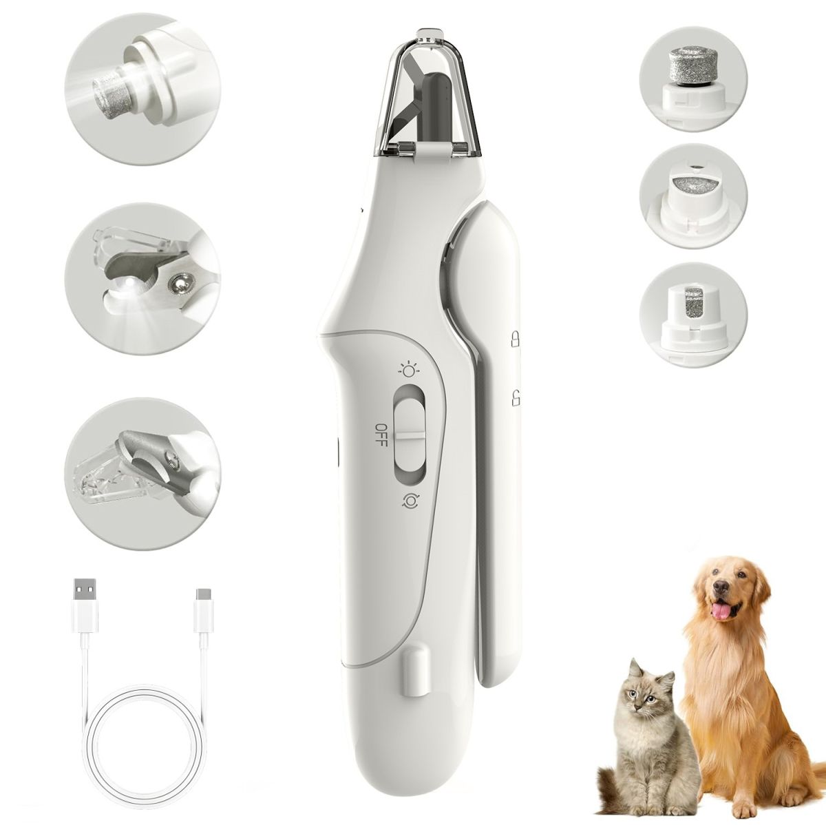Pet Electric Nail Grinder Smart Multi-functional Two-in-one