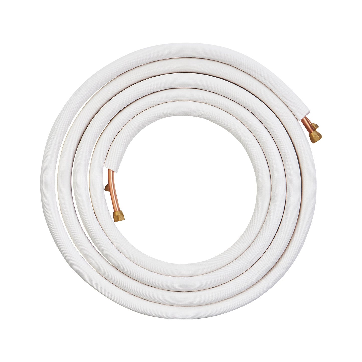 25FT Mini Split Line Set, 1/4" & 3/8" O.D Copper Pipes Tubing And Triple-Layer Insulation, For Mini Split Air Conditioning Refrigerant Or Heating Pump Equipment & HVAC With Wrapping Strips.