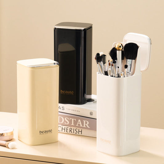 Large Capacity Light Luxury Automatic Lifting Makeup Brush Can