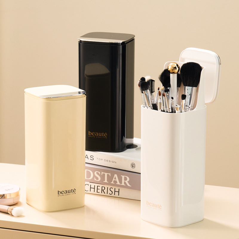 Large Capacity Light Luxury Automatic Lifting Makeup Brush Can