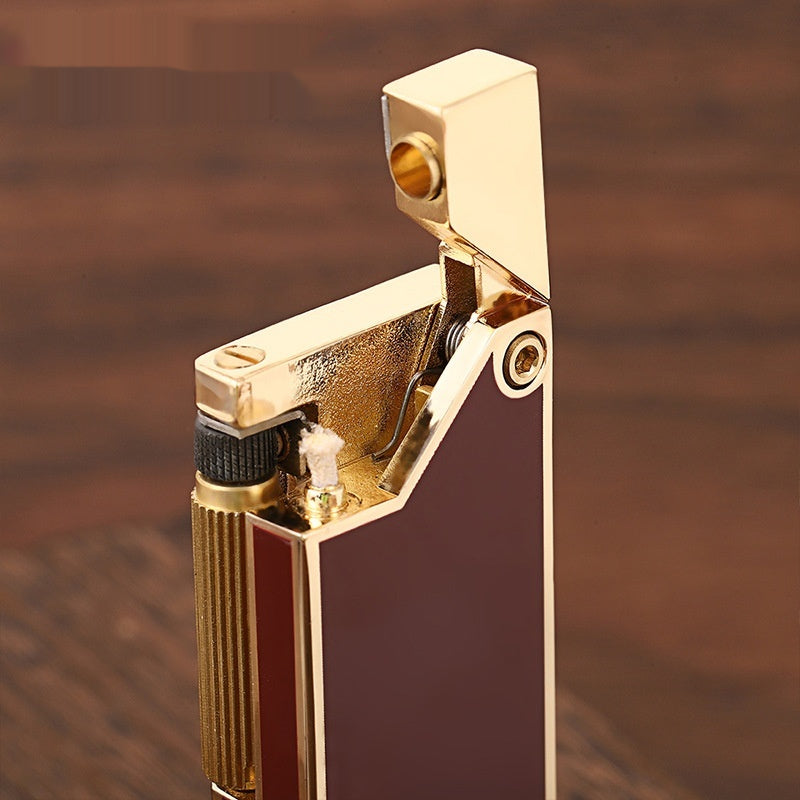 A Flick Lighter Powered By Kerosene Featuring A Side-slip Narrow-body Design