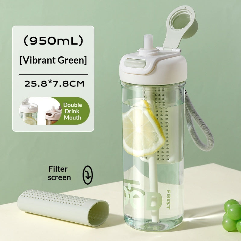 Portable Summer Flower Tea And Fruit Tea Plastic Cup