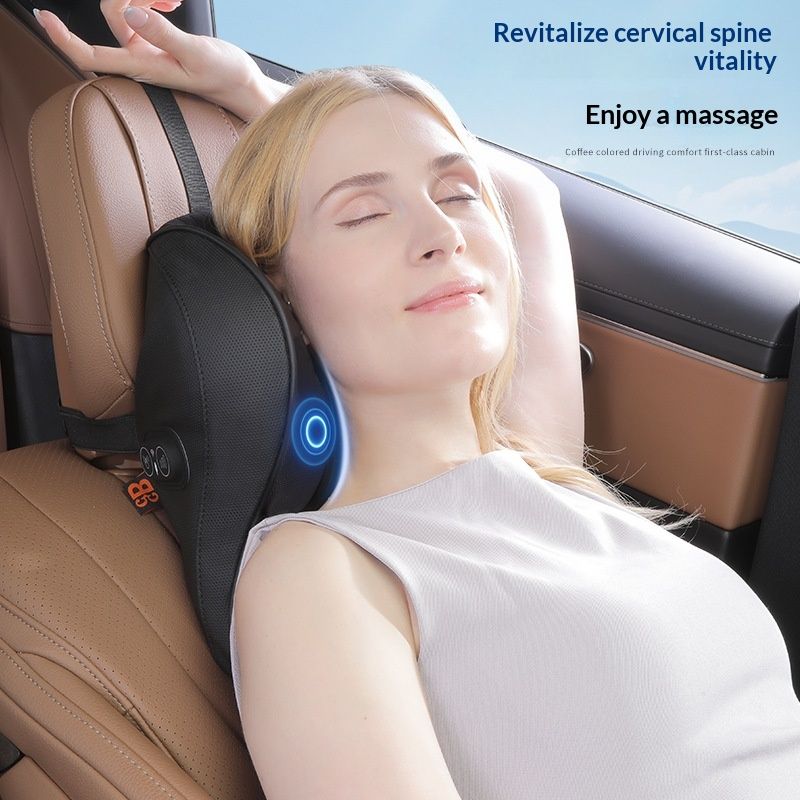 Car Headrest Electric Massage Lumbar Support Cushion