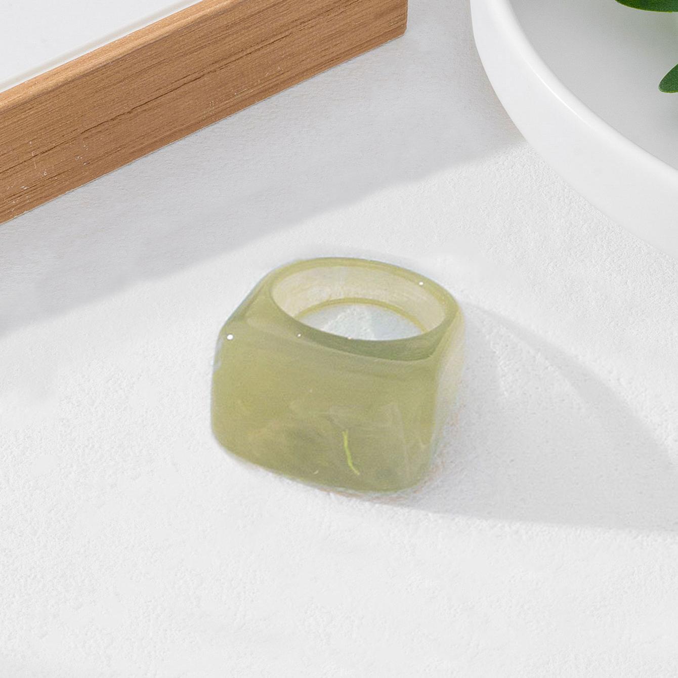 New Arrival Multicolor Acrylic Ring, Ink Wash Gradient Design, Minimalist Cool Style, Trendy Unisex Fashion Jewelry Wholesale
