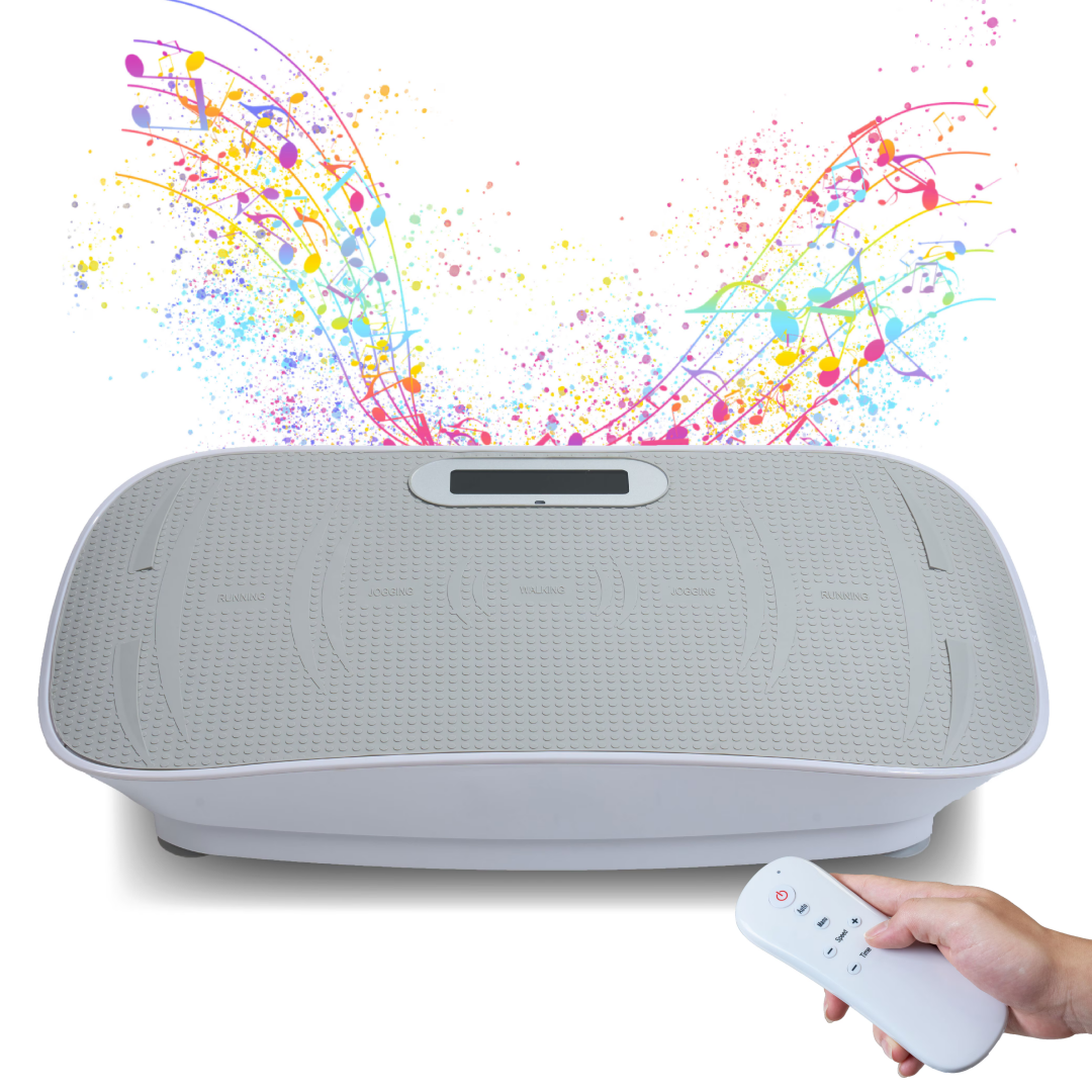 Full Body Vibration Platform Crazy Fitness Massage 10-Frequency Weight Loss & Fat Burner Shaking Machine For Unisex Grey 034