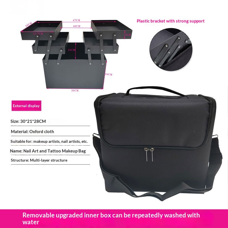 Foldable Cosmetic Bag Large-capacity Portable Makeup Case