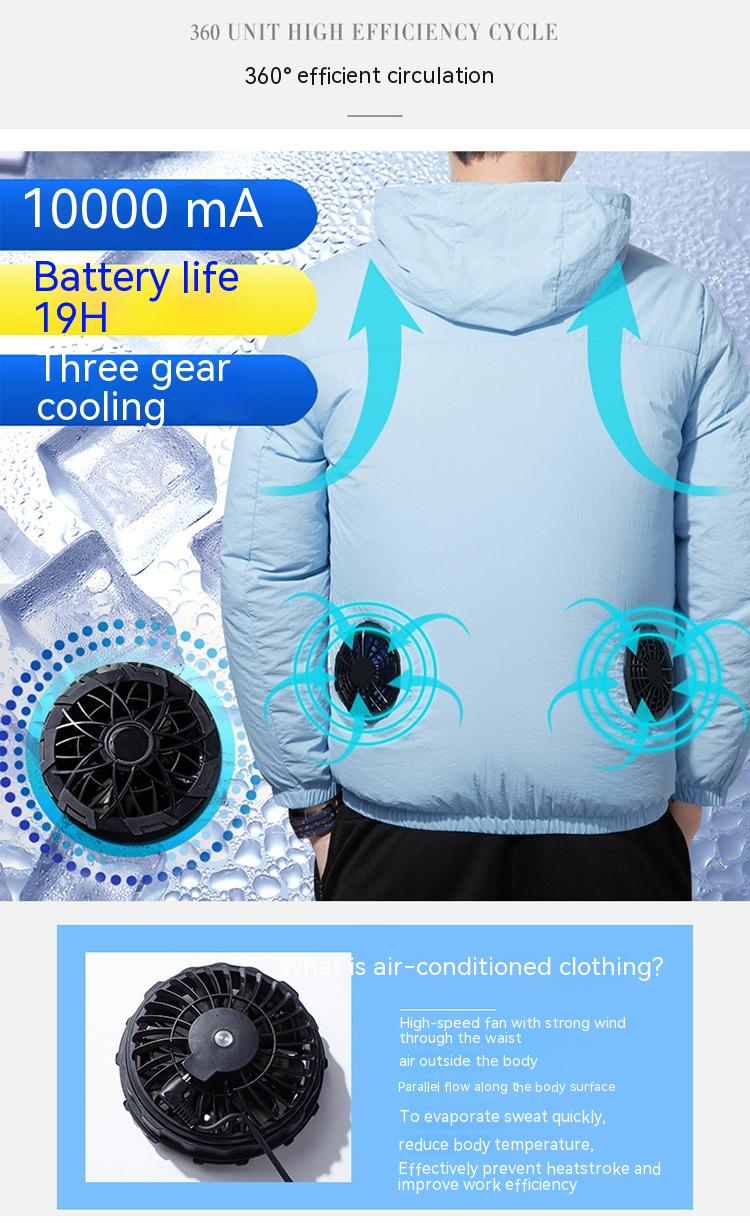 Outdoor Labor Protection Work Air Conditioning Clothes Rechargeable Refrigeration Welder High Temperature Heatstroke Cooling Fan Clothes