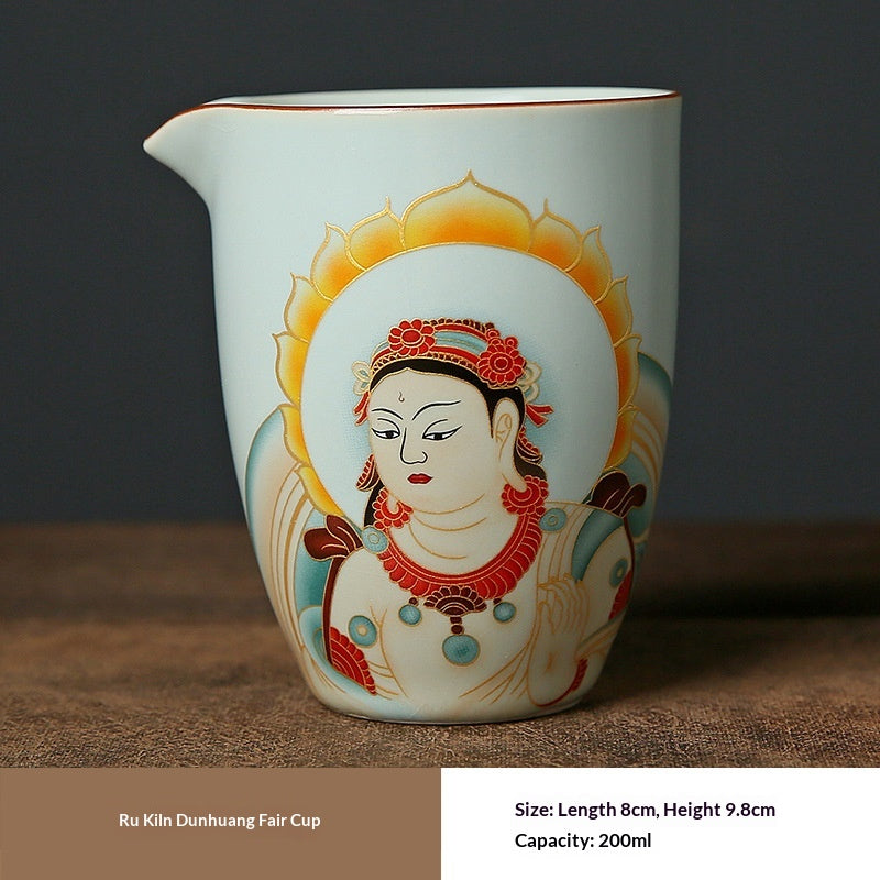 Ruyuan Dunhuang Hovering Lid Ceramic Three-piece Tea-brewing Bowl