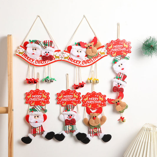 Creative Christmas Door Hanging Accessories Shopping Mall Scene Layout