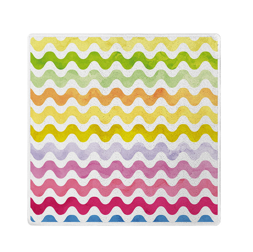 Printed Microfiber Kitchen Cleaning Cloth Small Square Towel