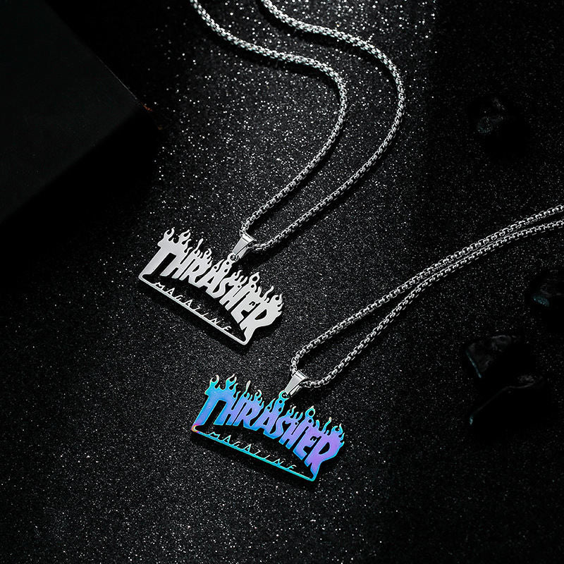 All-match Letter Hip-hop Necklace Trendy Street Pendant Accessories Pendant