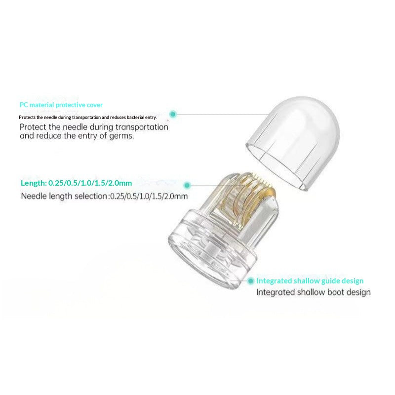 Beauty Gold Roller Water-soluble Needles, Cross-border Portable Manual Sealing Head