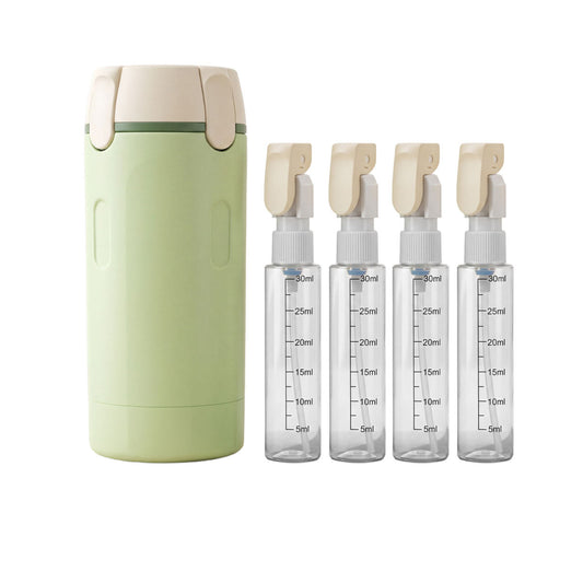 Four In One Refillable Bottle GreenFor Everyday Travel And Personal Care Products Portable And Easy To Store.