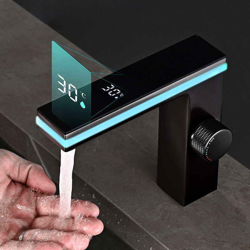 Smart Digital Display Ambient Light Hot And Cold Water Faucet