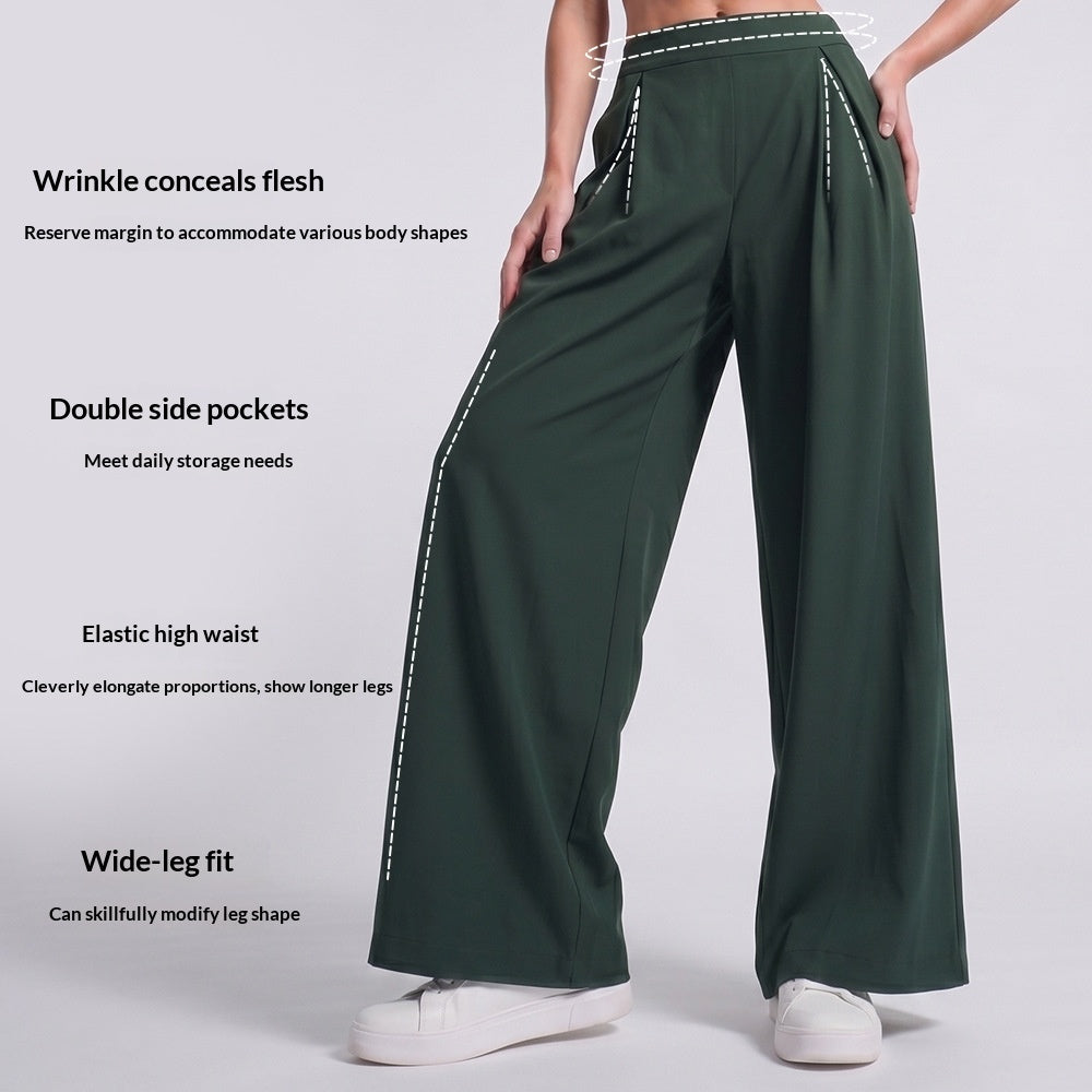 Loose-fitting Wide-leg Straight-leg Outdoor Sports Pants For Training Running And Fitness