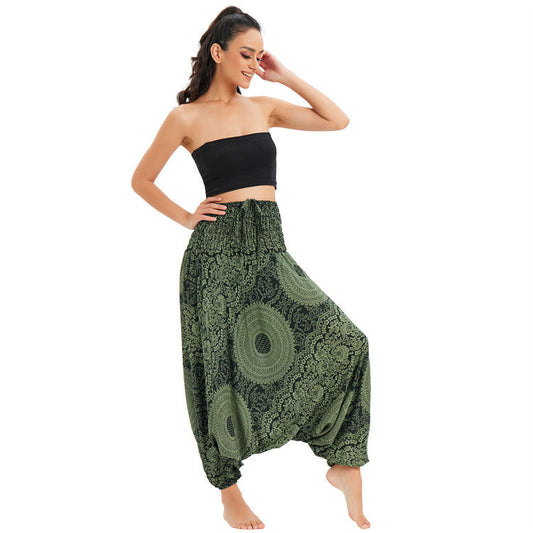 Casual Yoga Bohemian Wide-leg Pants