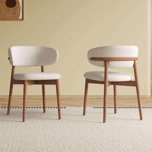 Mid-Century Modern Wood Feet Dining Chair  Set Of 2  -Stylish Wooden Chairs For Dining Room, Kitchen, Or Living Room, Comfortable & Durable, Easy To Assemble  Old Sku W509P316122