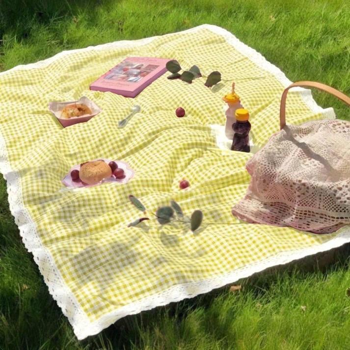 Yellow Picnic Mat Outdoor Tablecloth Camping Ground Mat